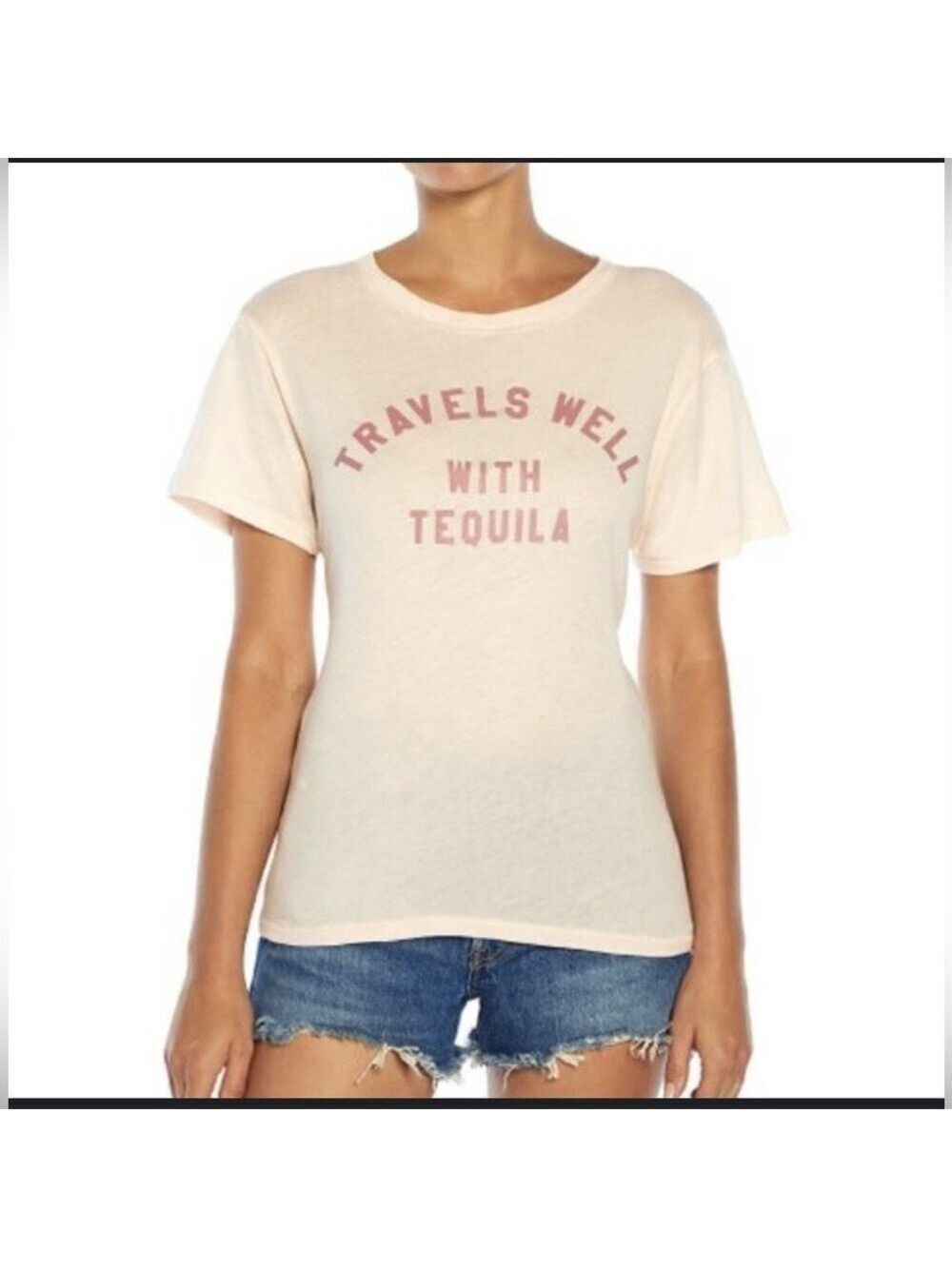 Wildfox Travels Well With Tequila T Shirt Small
